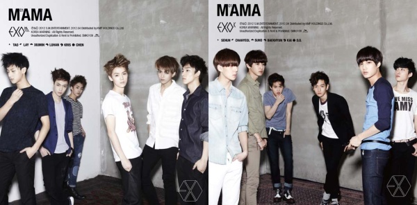 EXO "Mama" 兩團封面
